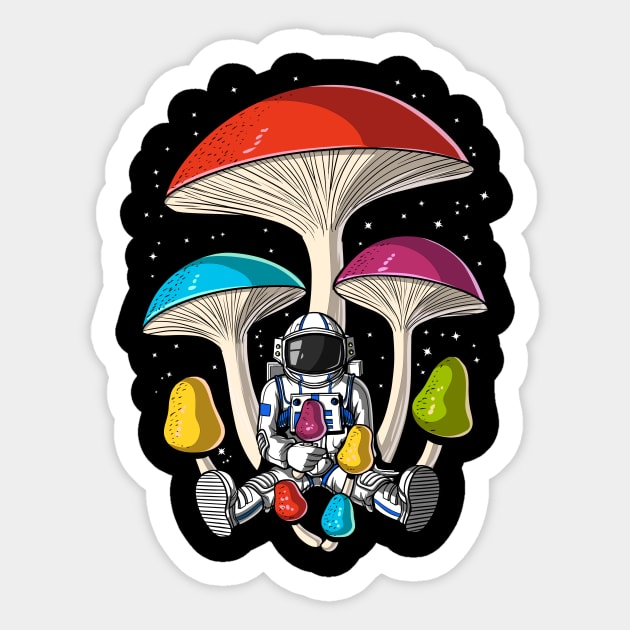 Psychedelic Astronaut Psychonaut Sticker by underheaven